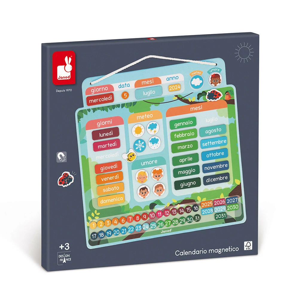 Calendario magnetico educativo, Italiano