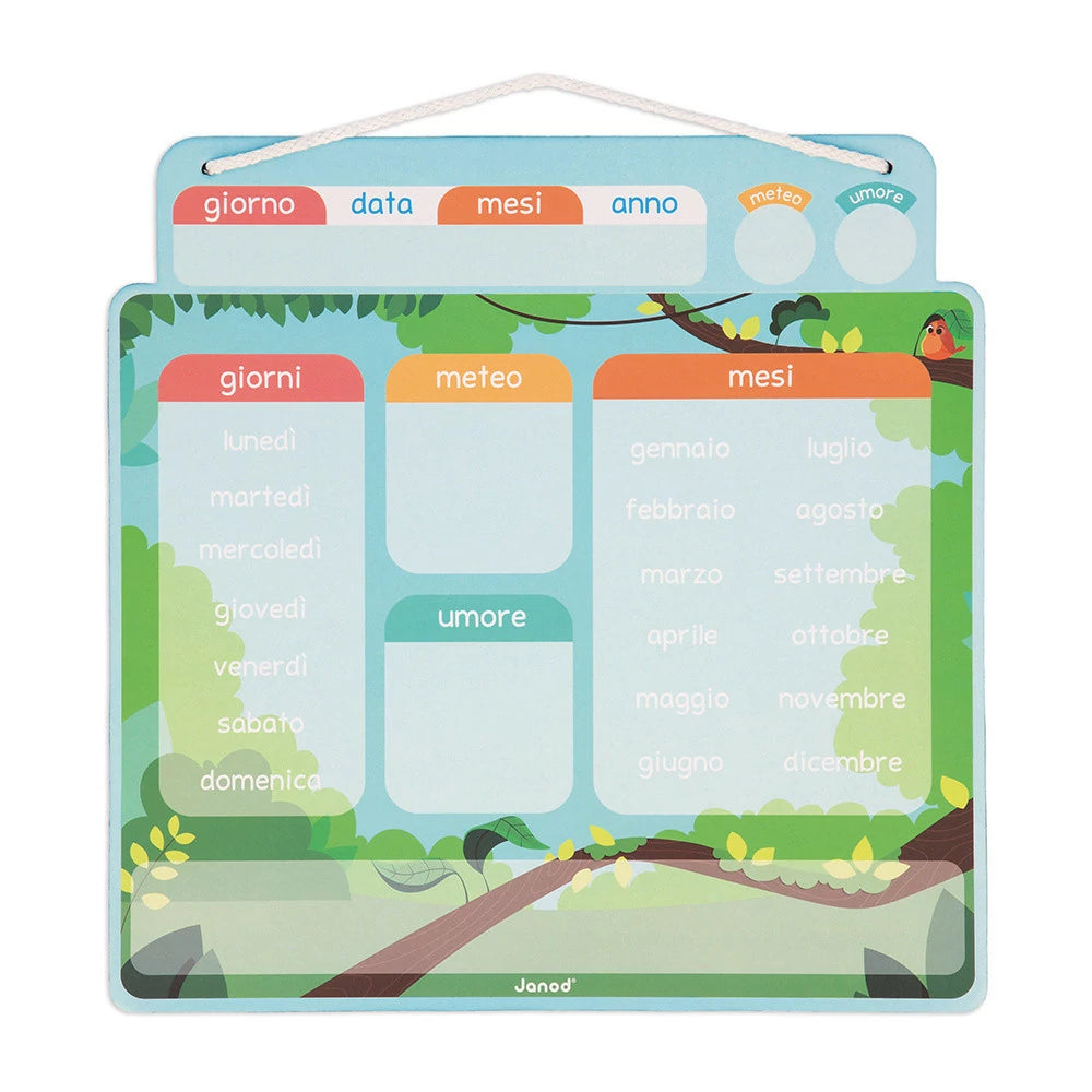 Calendario magnetico educativo, Italiano