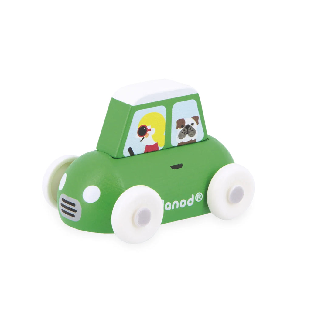 Macchinina verde Cross Roads Londra Janod con bulldog - foto 1