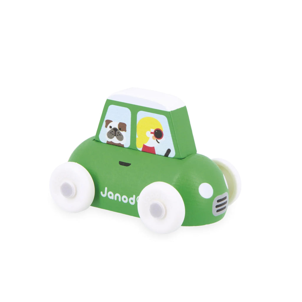Macchinina verde Cross Roads Londra Janod con bulldog - foto 2