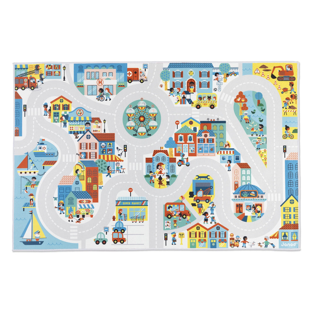 Tappeto da gioco con circuito Cross Roads – Città