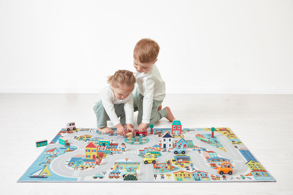 Tappeto da gioco con circuito Cross Roads – Città