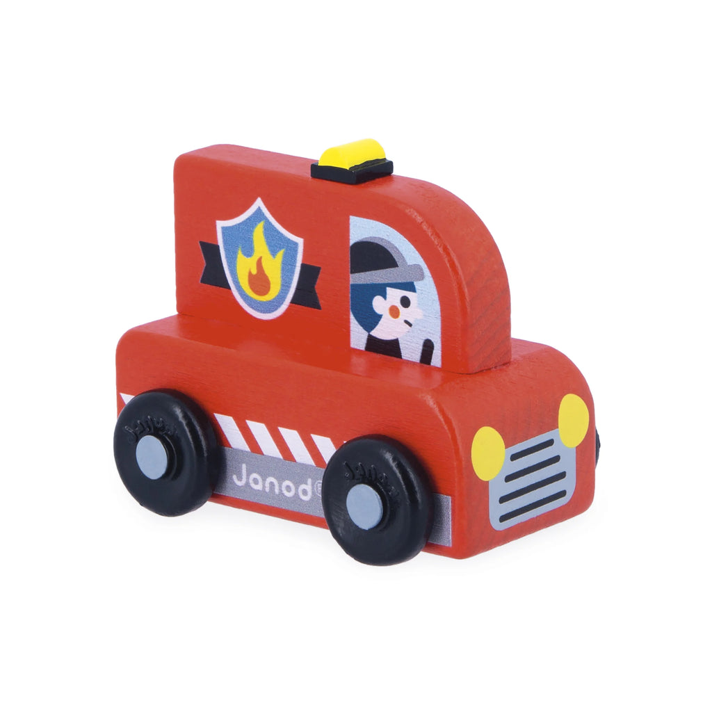Macchinina in legno Cross Roads – Camion pompieri