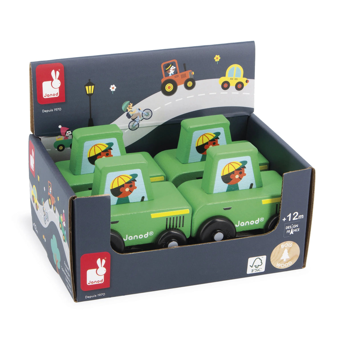 Cross Roads Wooden Car – Green tractor