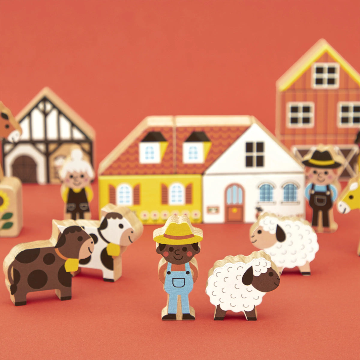 Set di 36 cubi in legno Cross Roads – Campagna