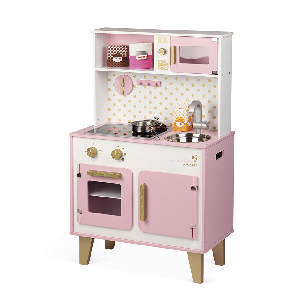 Cucina in legno, sonora e luminosa con accessori Candy chic