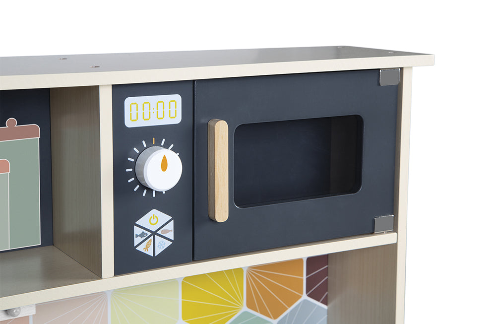 Cucina in legno, sonora e luminosa con accessori Mozaïc