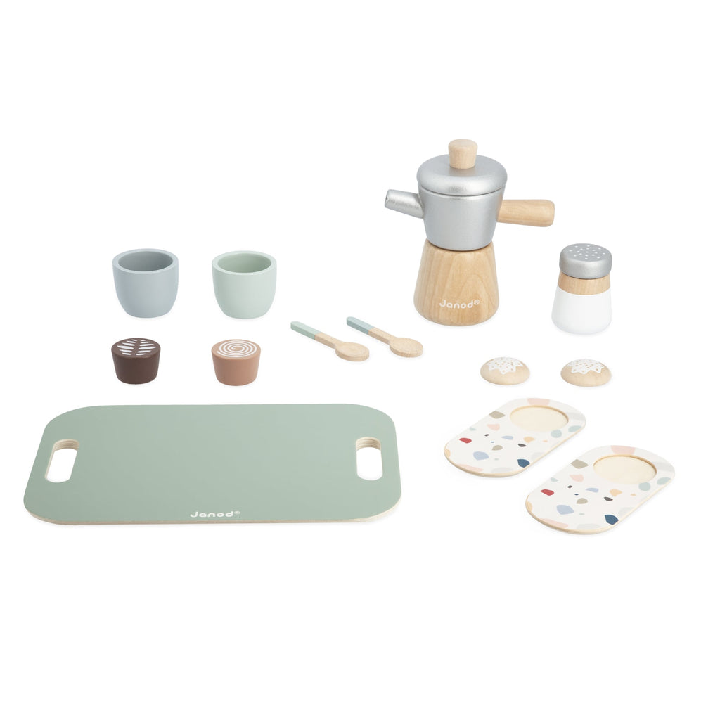 Italian coffee in wood
