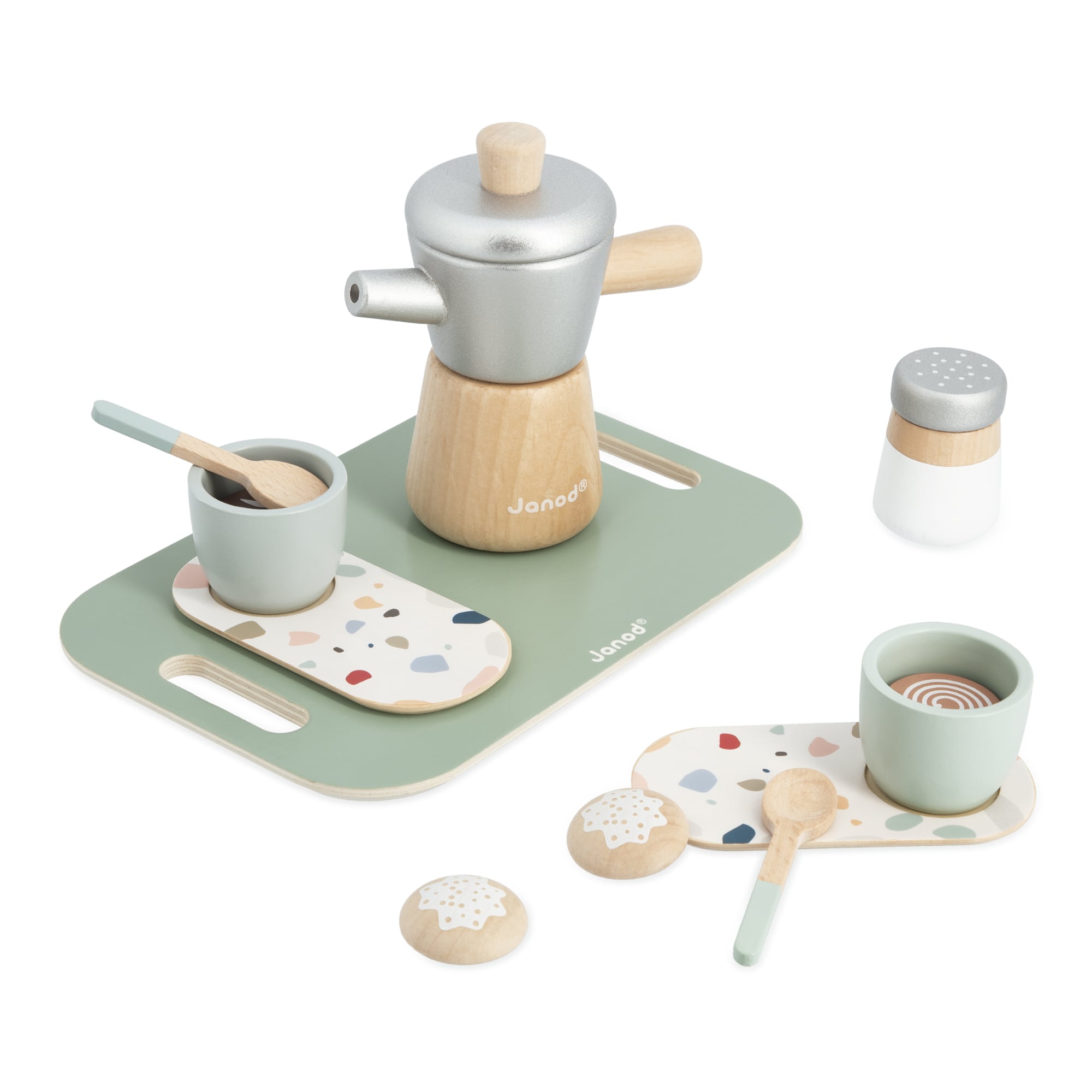 Italian coffee in wood