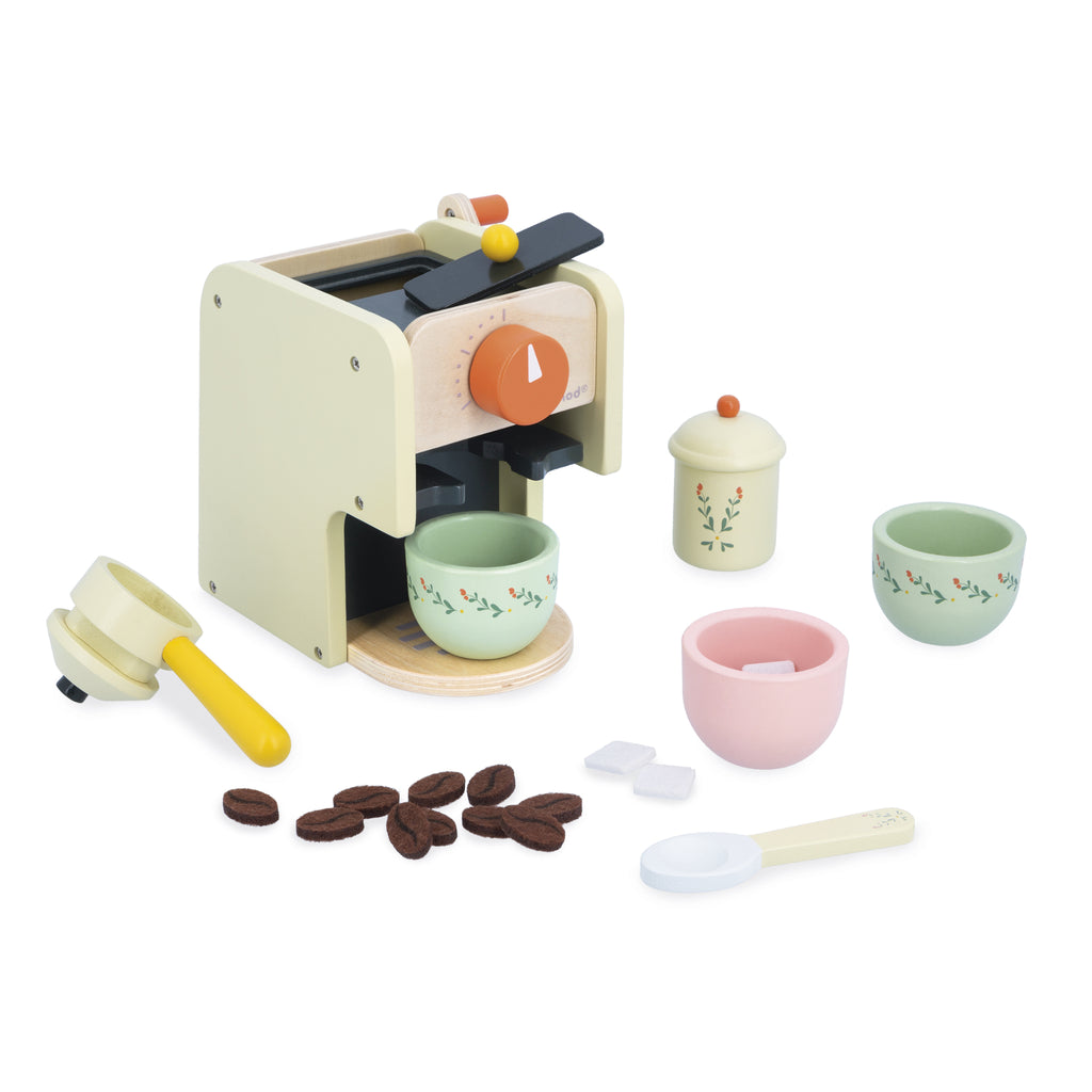 Macchina da caffè e accessori in legno, Nonna Sole