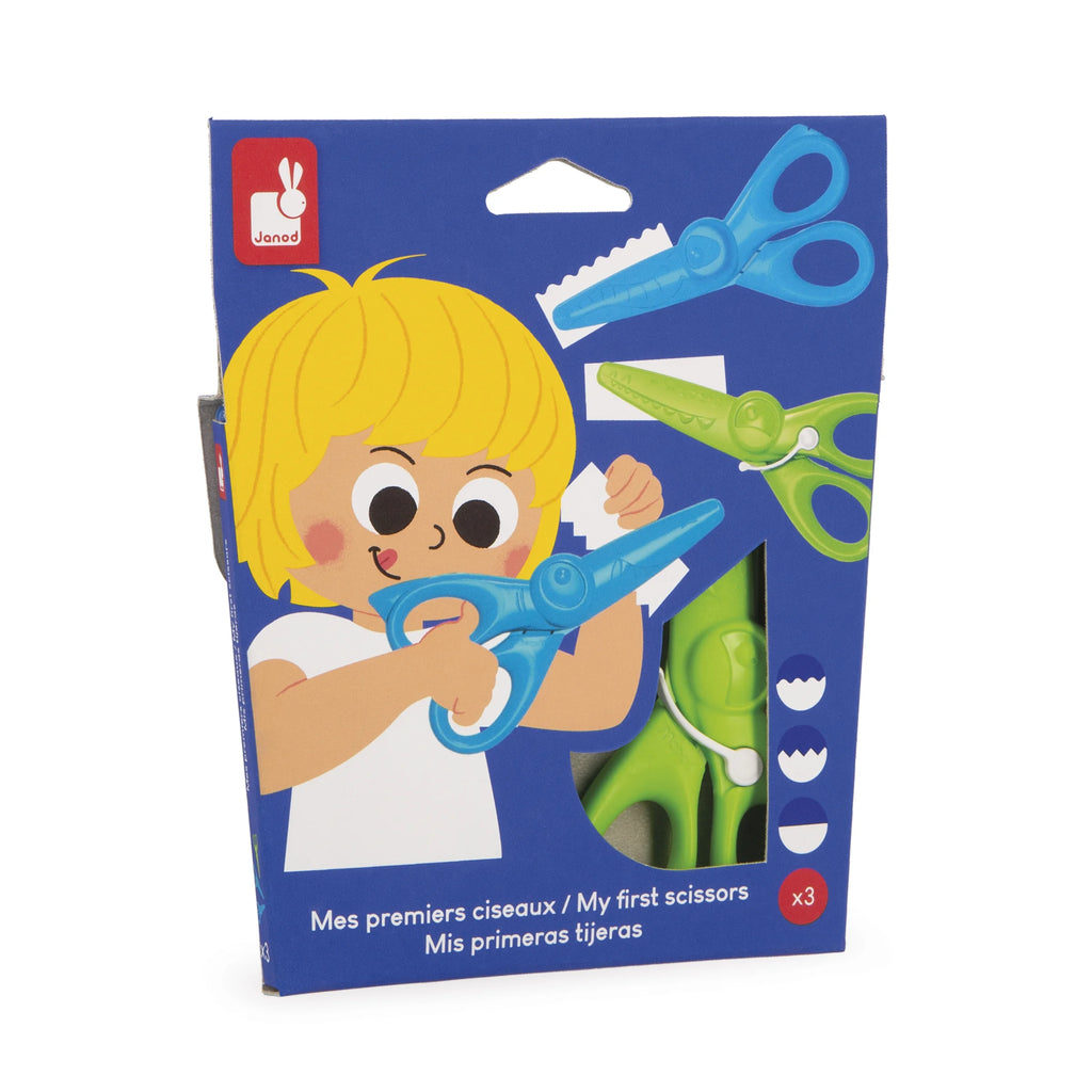 Set de 3 ciseaux enfant - droit, zigzag et arrondi