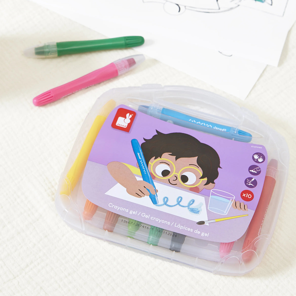 Twist-Up Gel Crayons - 10 Colours