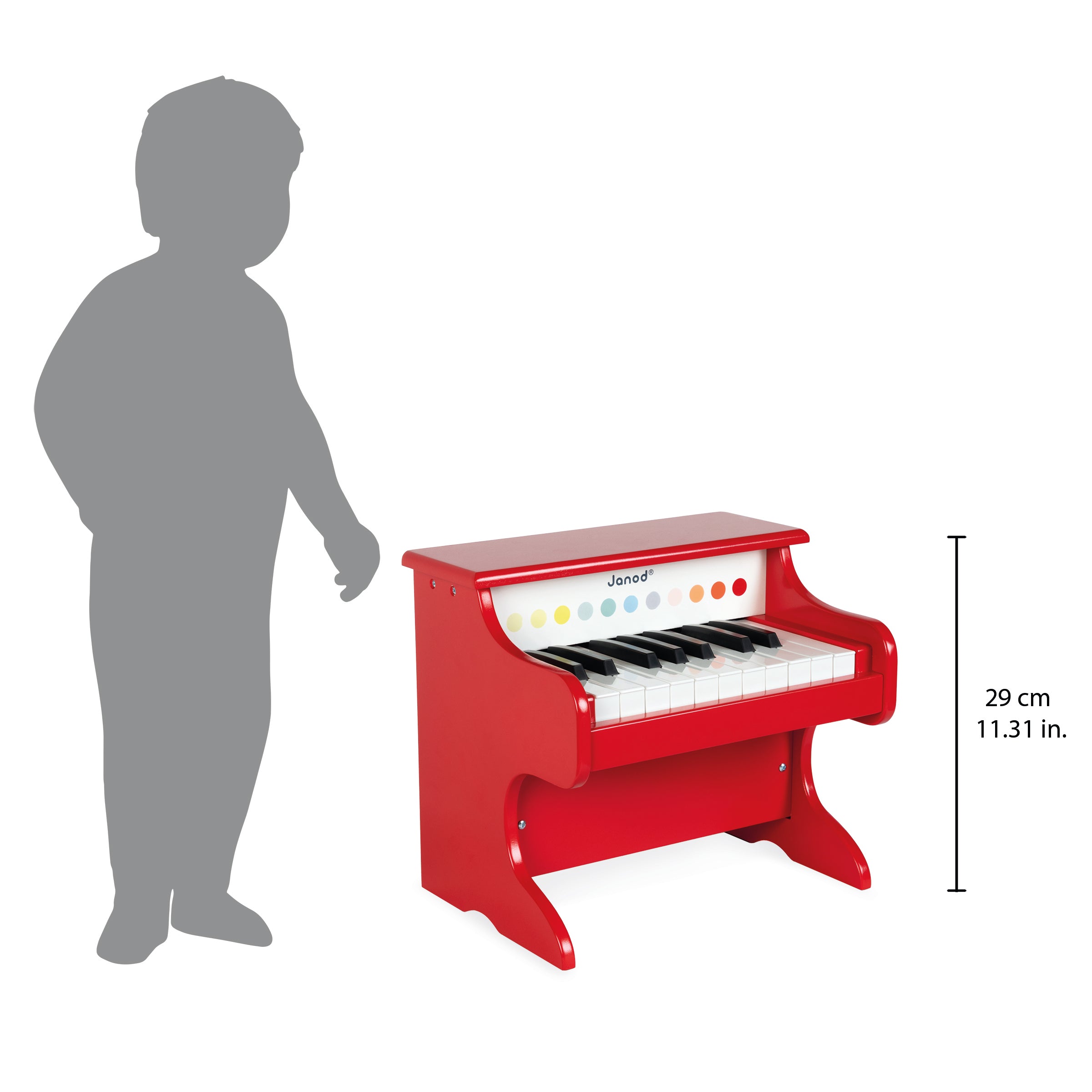 Il mio primo pianoforte elettronico in legno, Rosso