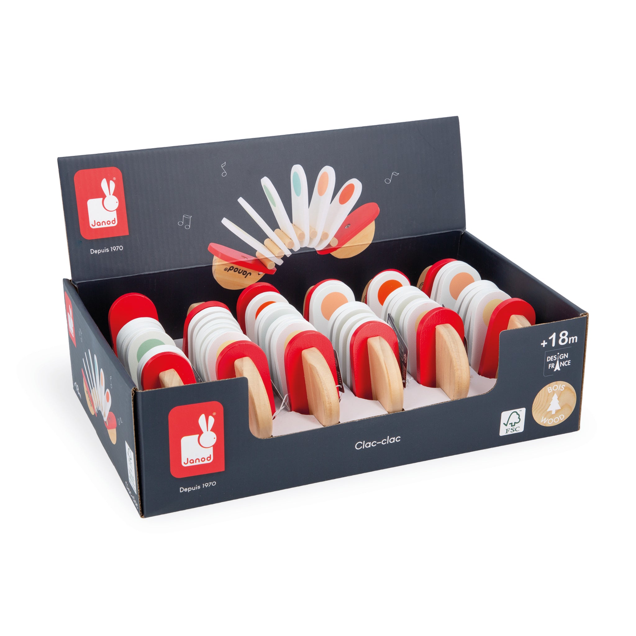 Clack Clack in legno, Confetti