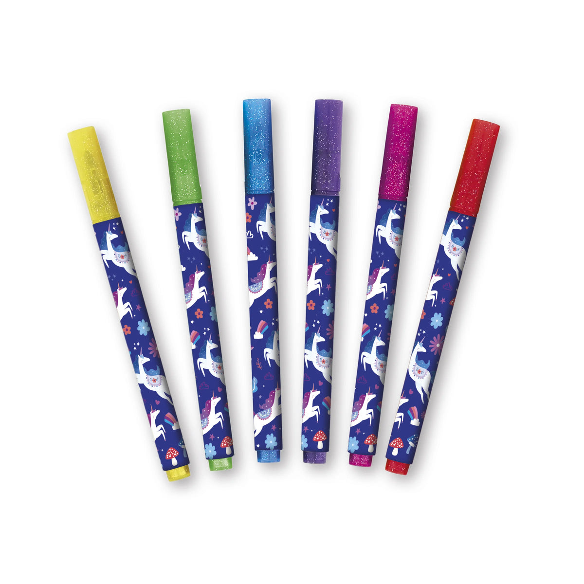 Set di 6 pennarelli glitterati