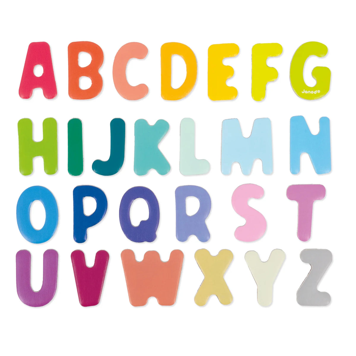 Alphabet magnétique en bois – 52 lettres