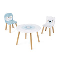 Table et 2 chaises Banquise en bois