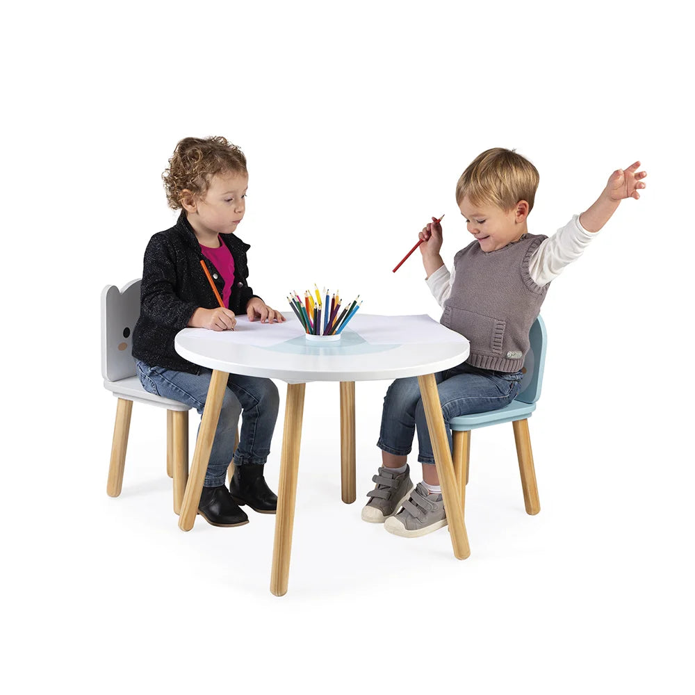 Table et 2 chaises Banquise en bois