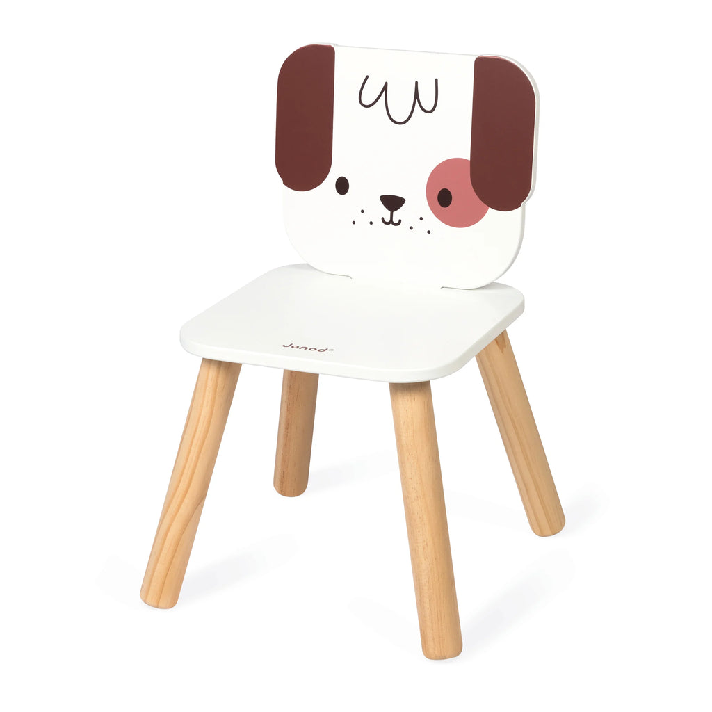 Sedia in legno per bambini, Cane