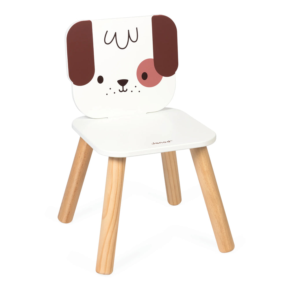 Sedia in legno per bambini, Cane