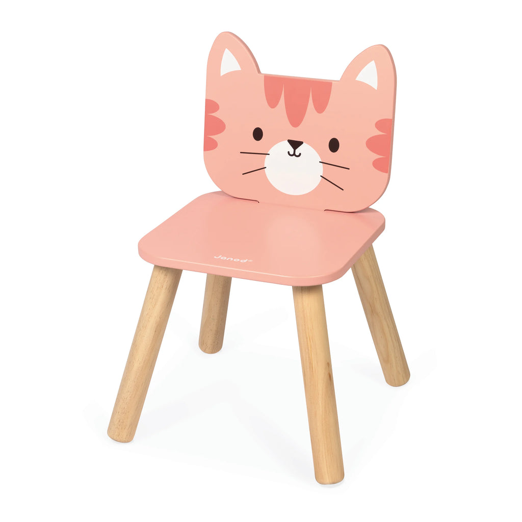 Sedia in legno per bambini, Gatto