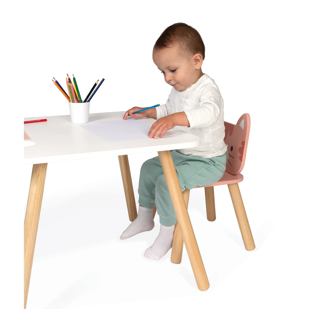 Sedia in legno per bambini, Gatto