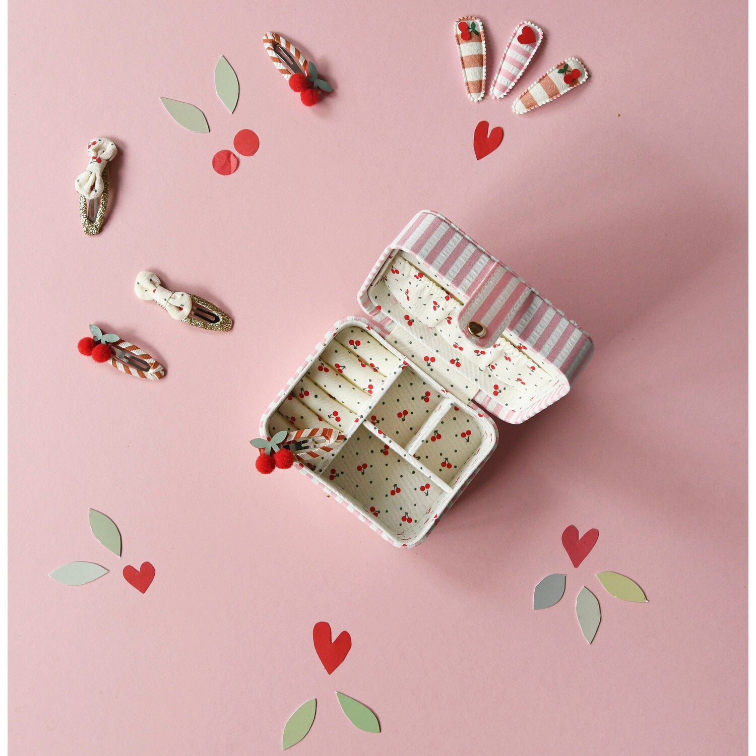 Cherry Striped Jewelry Box