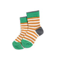 Honey and green striped ribbed socks, Jean