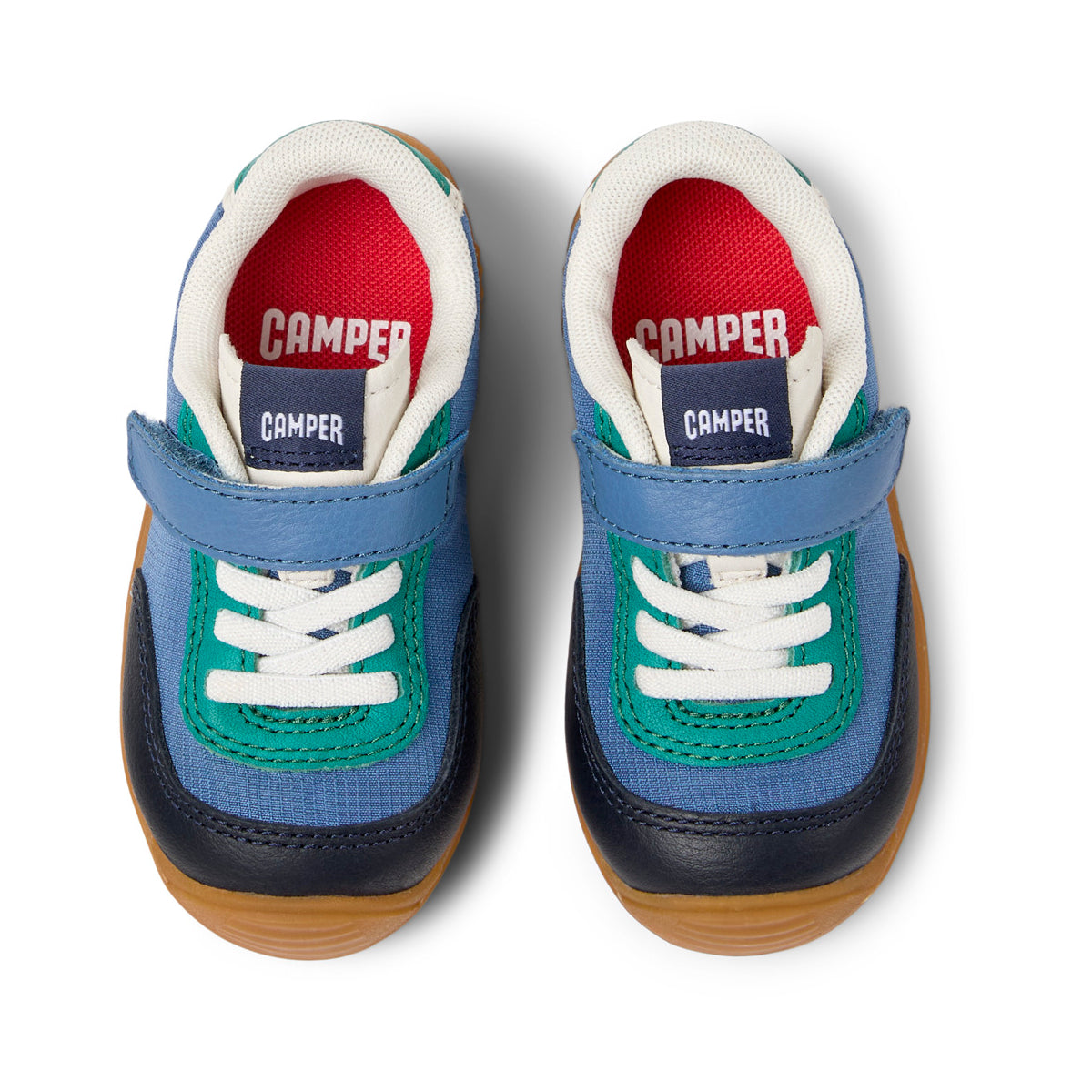 Blue-green fabric and leather sneaker, Dadda