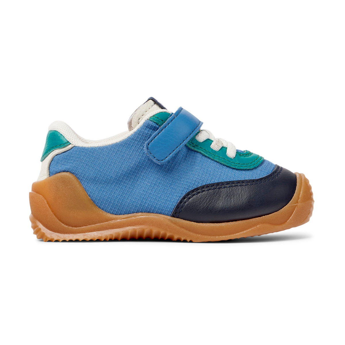 Blue-green fabric and leather sneaker, Dadda