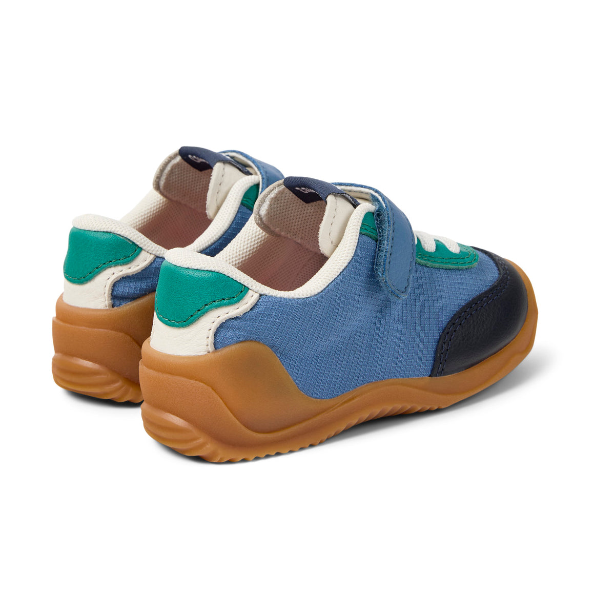 Blue-green fabric and leather sneaker, Dadda