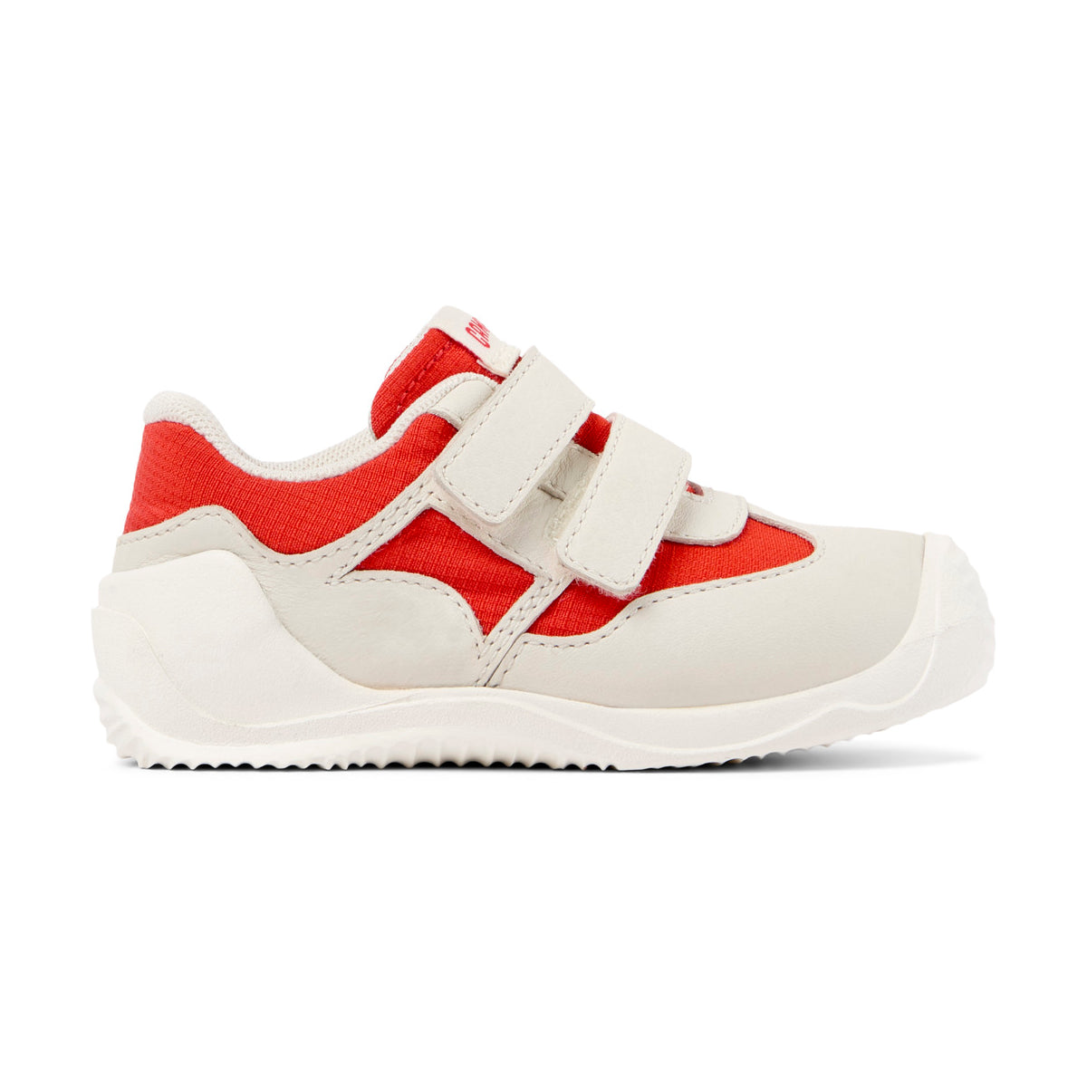 White and red sneaker in fabric and leather, Dadda
