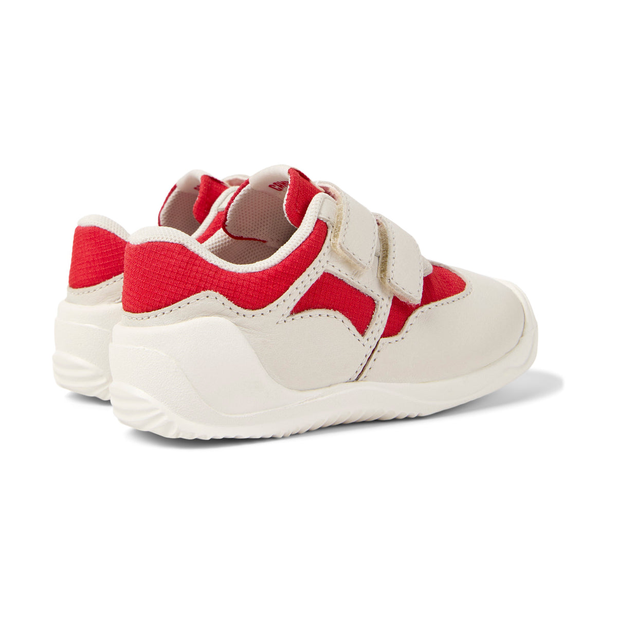 White and red sneaker in fabric and leather, Dadda
