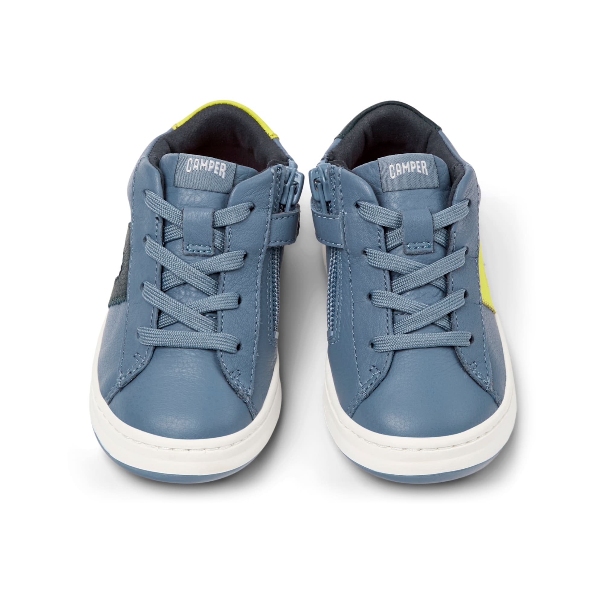 Matte blue leather sneaker, Twins