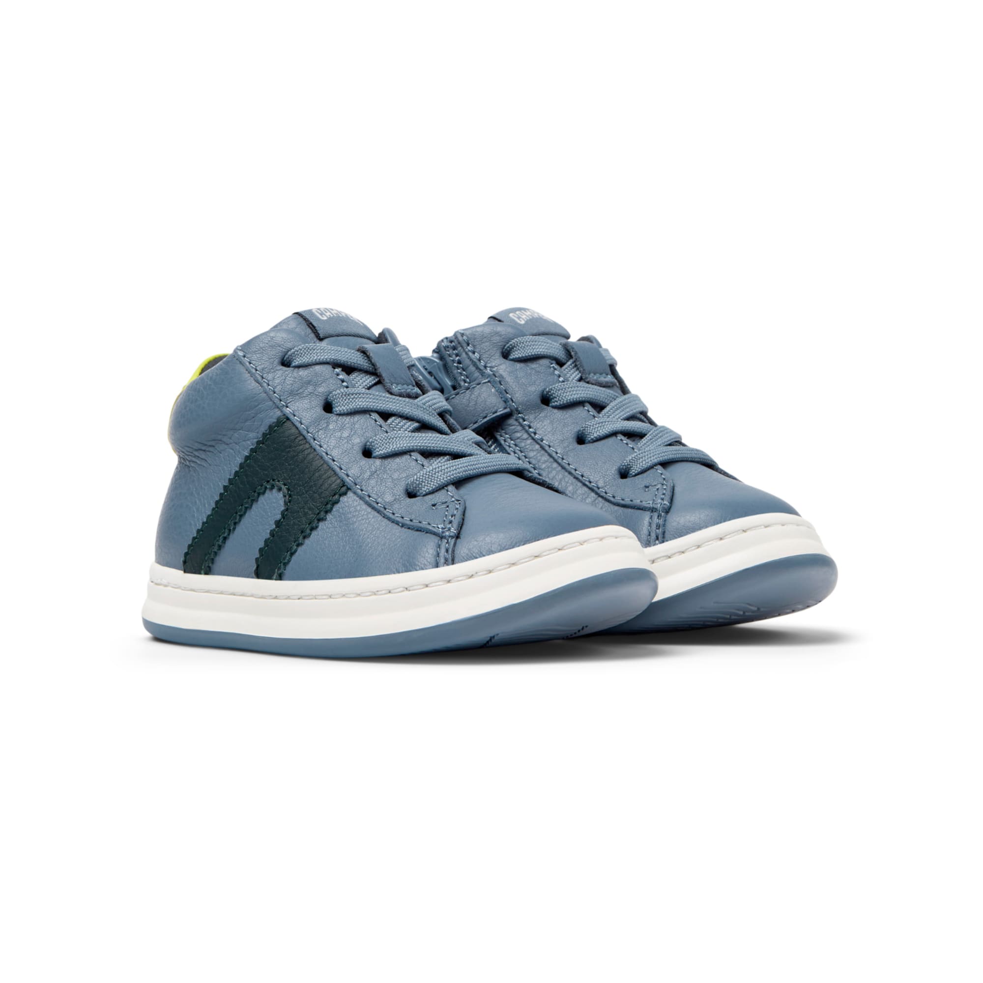 Matte blue leather sneaker, Twins