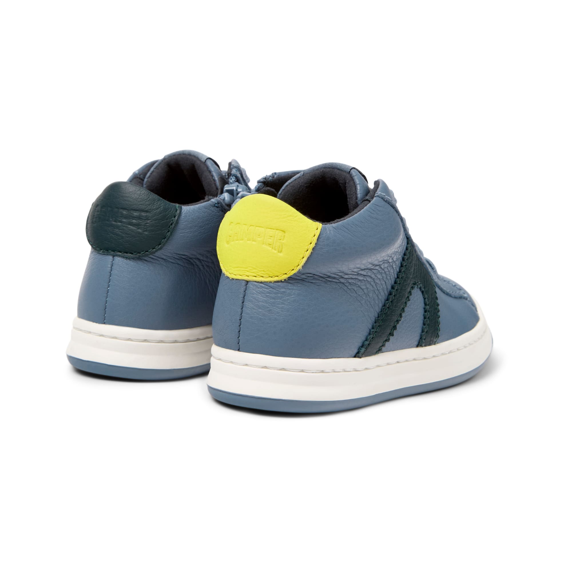 Matte blue leather sneaker, Twins