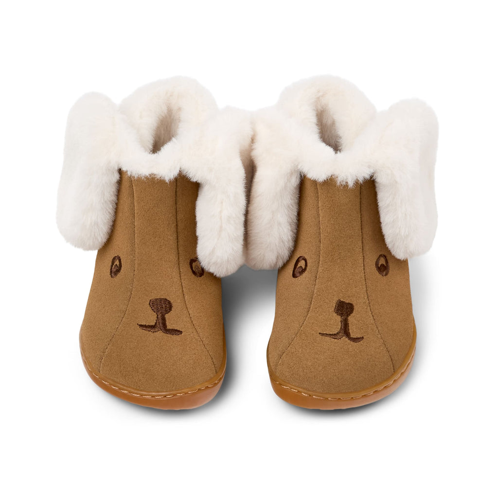 Brown suede ankle boot with ears, Twins