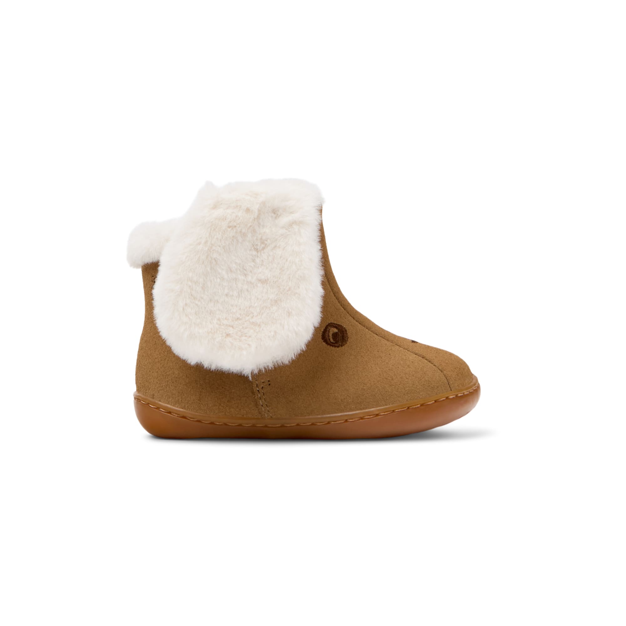 Brown suede ankle boot with ears, Twins
