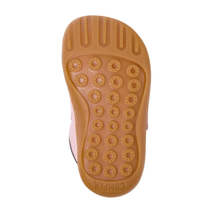 Stivaletti in pelle rosa con strappo