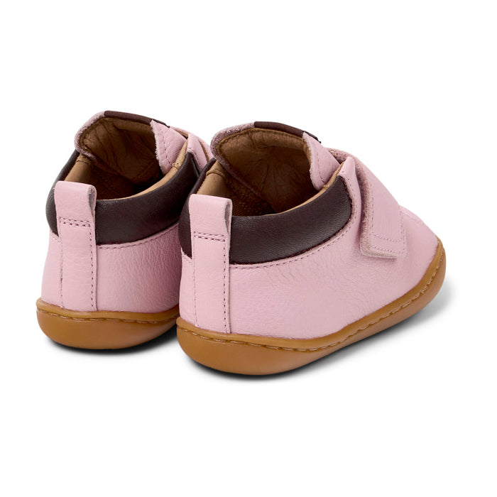 Pink leather ankle boots for kids