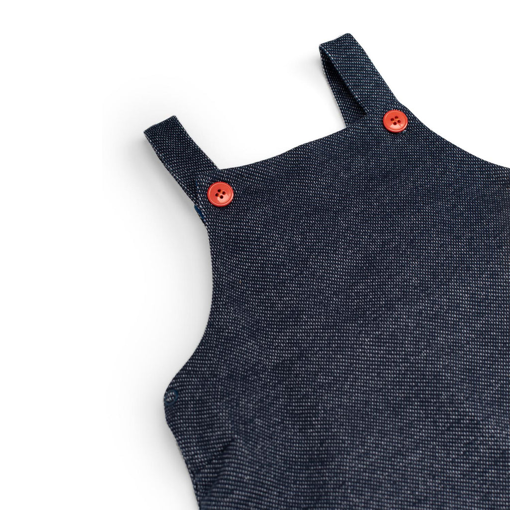 Salopette in cotone effetto denim, Kalin