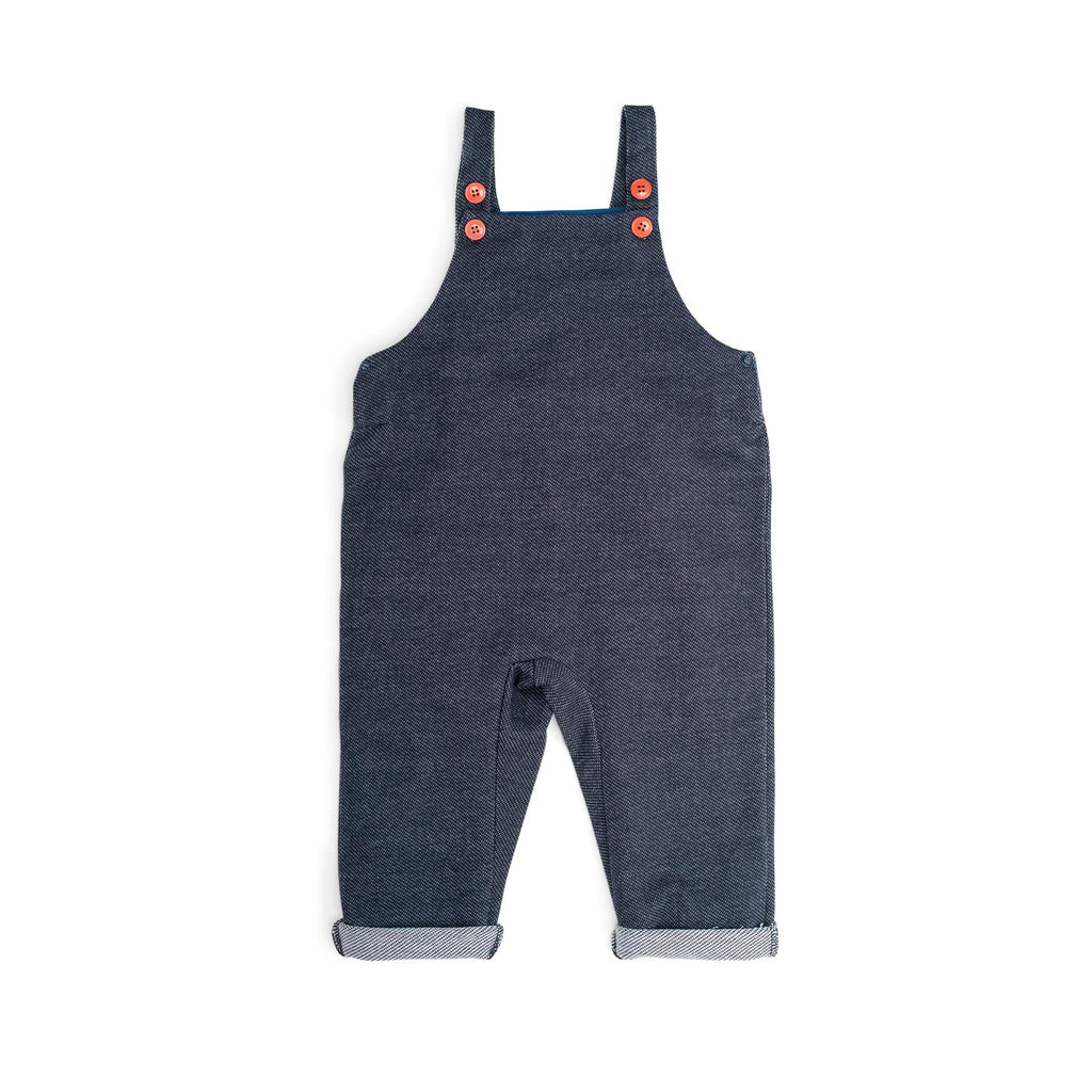 Salopette in cotone effetto denim, Kapok