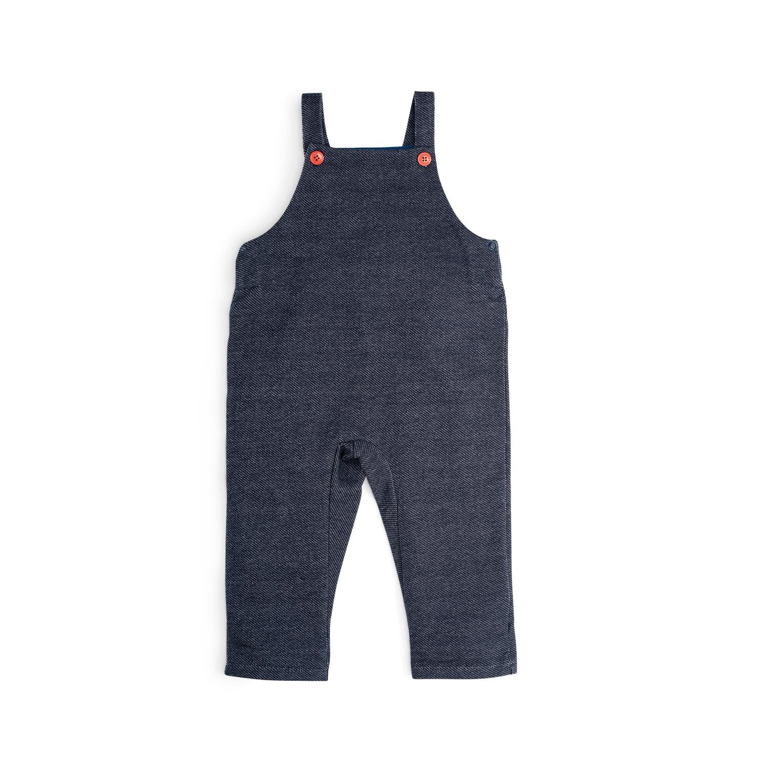 Salopette in cotone effetto denim, Kapok