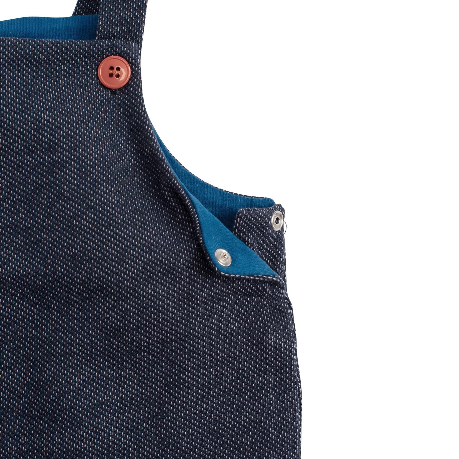 Salopette in cotone effetto denim, Kapok