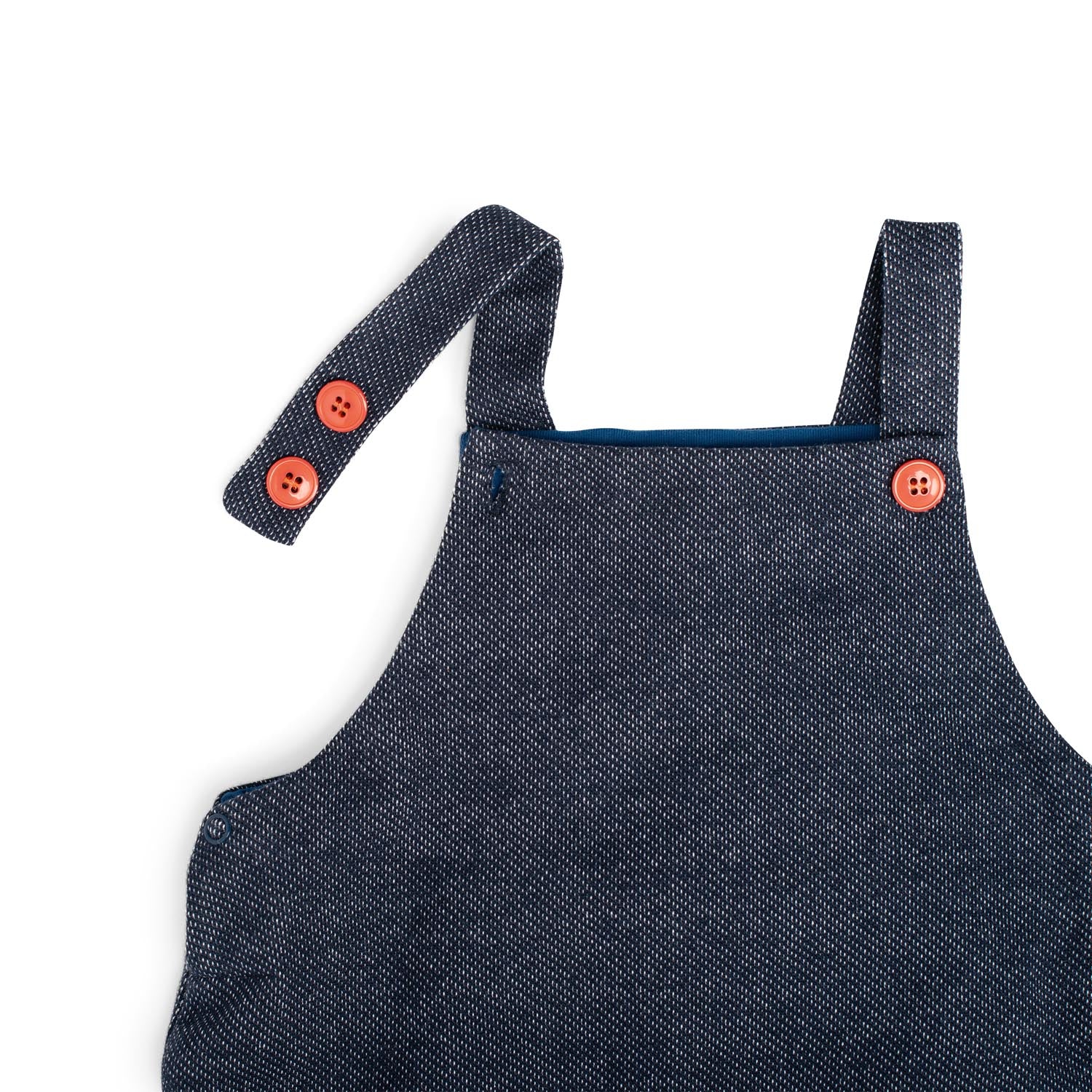 Salopette in cotone effetto denim, Kapok