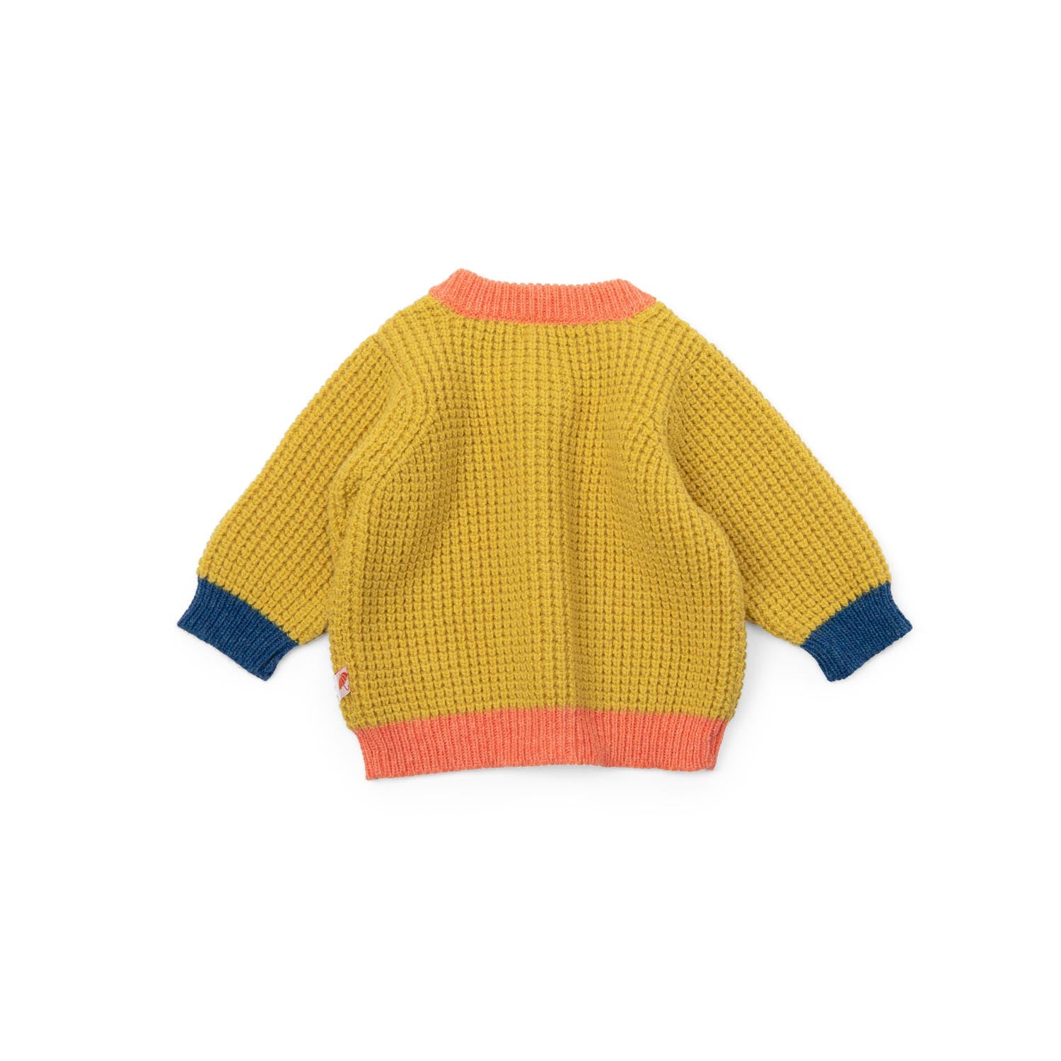 Chunky tricolor knit cardigan, Karel