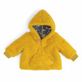 Mustard Faux Fur Hooded Coat, Karl