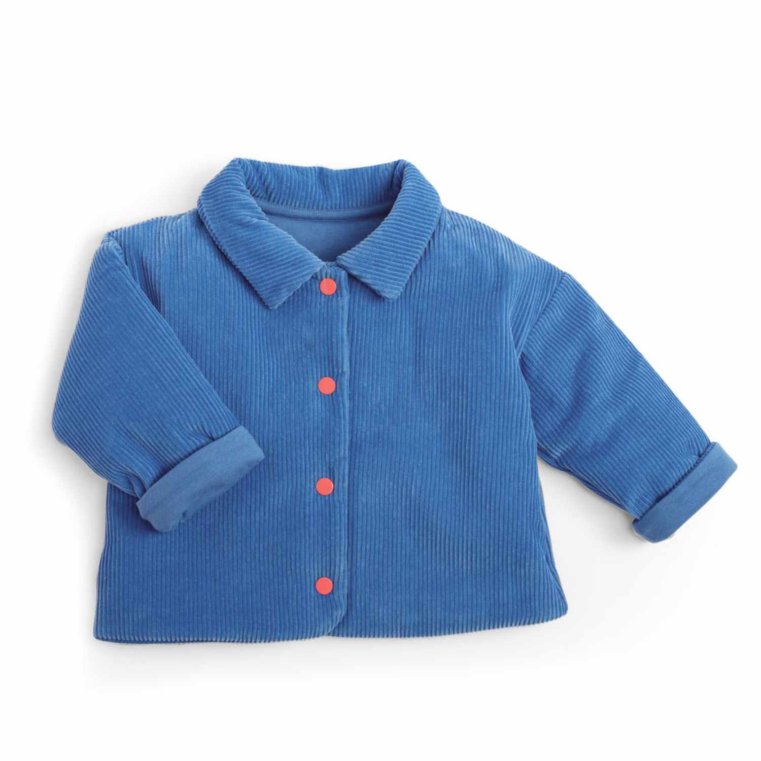 Blue Corduroy Padded Jacket, Kelio