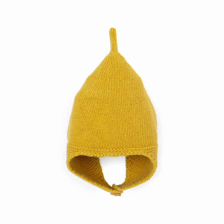 Cappello a cuffia in maglia senape, Kiran