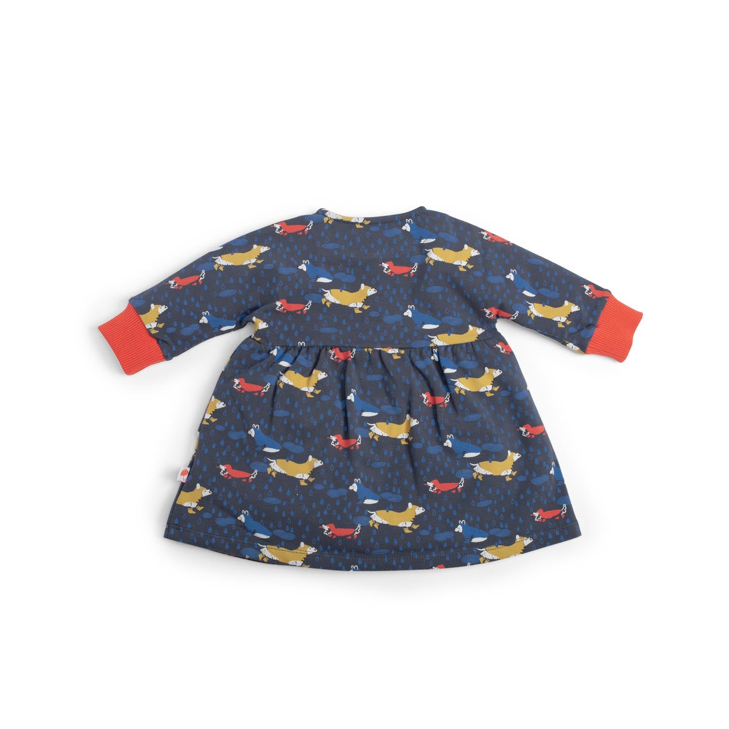Abito in caldo cotone blu cani, Kloe